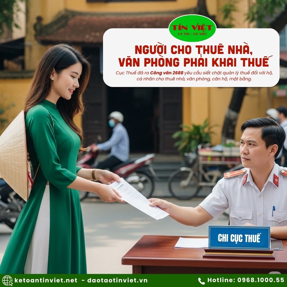 NGƯỜI CHO THUÊ NHÀ VĂN PHÒNG PHẢI KHAI THUẾ TRÁNH BỊ PHẠT