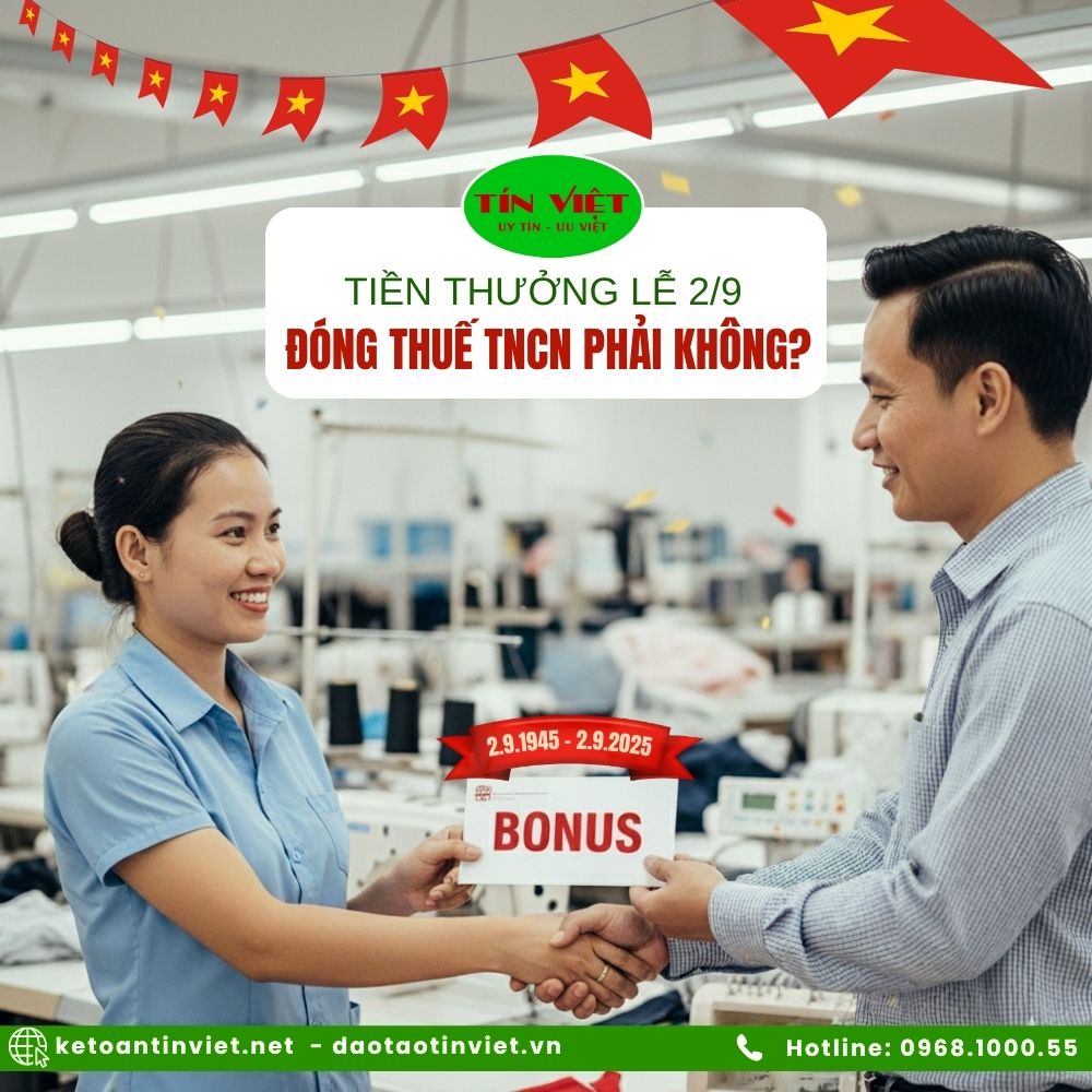 Tiền thưởng Lễ Quốc Khánh 2/9 có phải đóng thuế thu nhập cá nhân không?