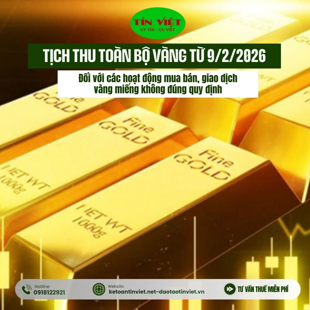 Quy định mới về tịch thu vàng từ 9/2/2026: Những điều người dân cần lưu ý